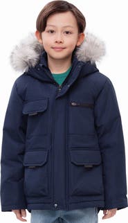 Rokka&Rolla Kids' Parka Coat with Detachable Trim