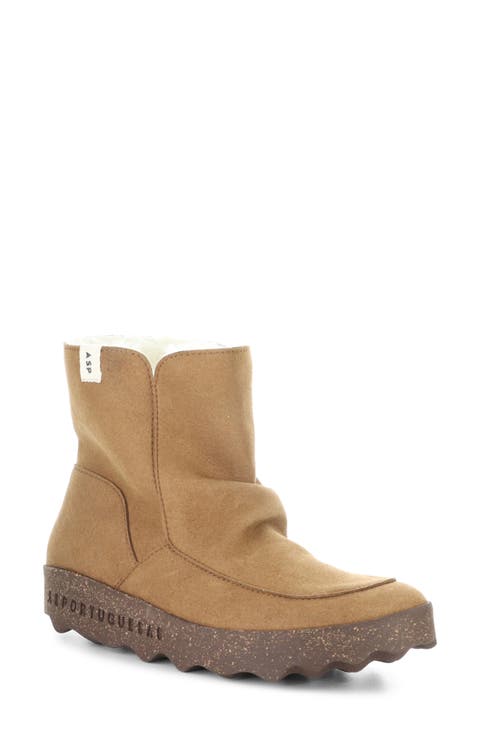 Cuff Faux Shearling Bootie (Women)