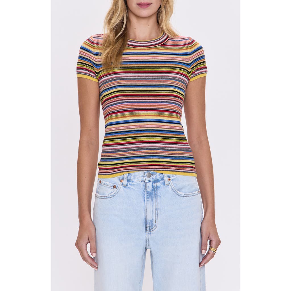 Pistola Selene Stripe Cotton Short Sleeve Sweater