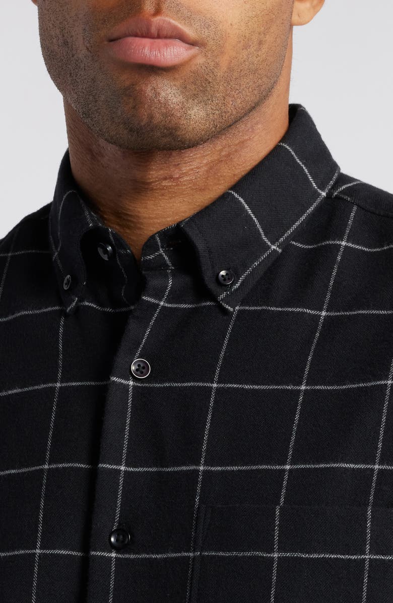 Nordstrom Trim Fit Plaid Flannel Button-Down Shirt, Alternate, color,