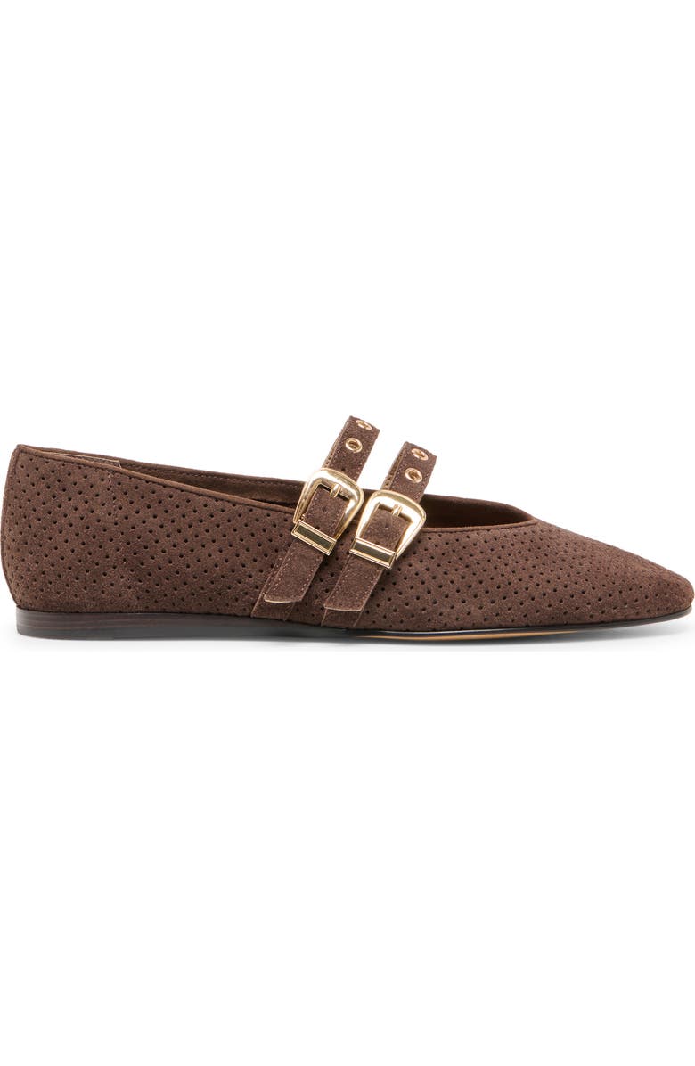 Dolce Vita Baylee Grommet Mary Jane Flat, Alternate, color, Dark Brown Perforated