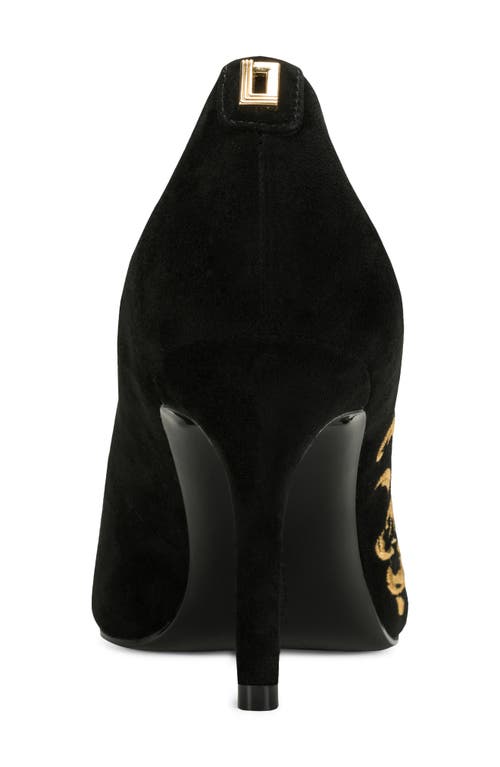 Karl Lagerfeld Paris Royale Rococo Embroidered Pump In Black