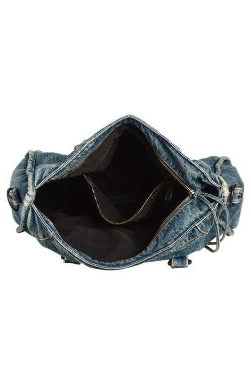 Balenciaga Le City Medium Denim Shoulder Bag