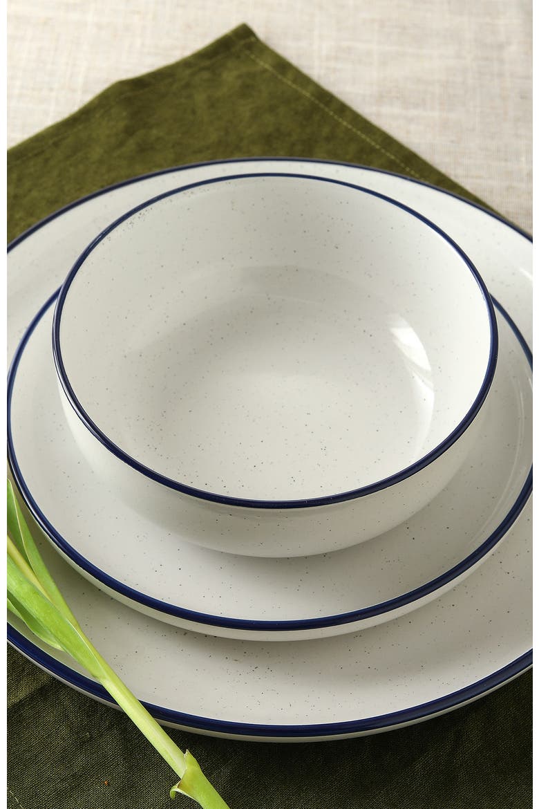 Ezra Stoneware 24-Piece Dinnerware Set, Alternate, color, Blue