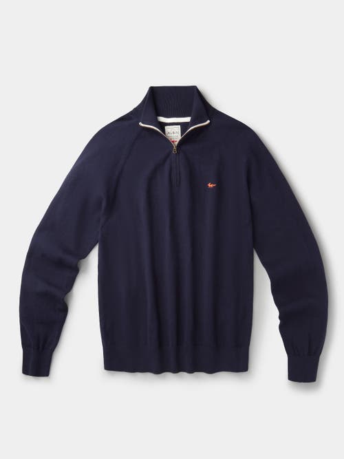 Aubin Bonby Zip Neck Sweater In Blue