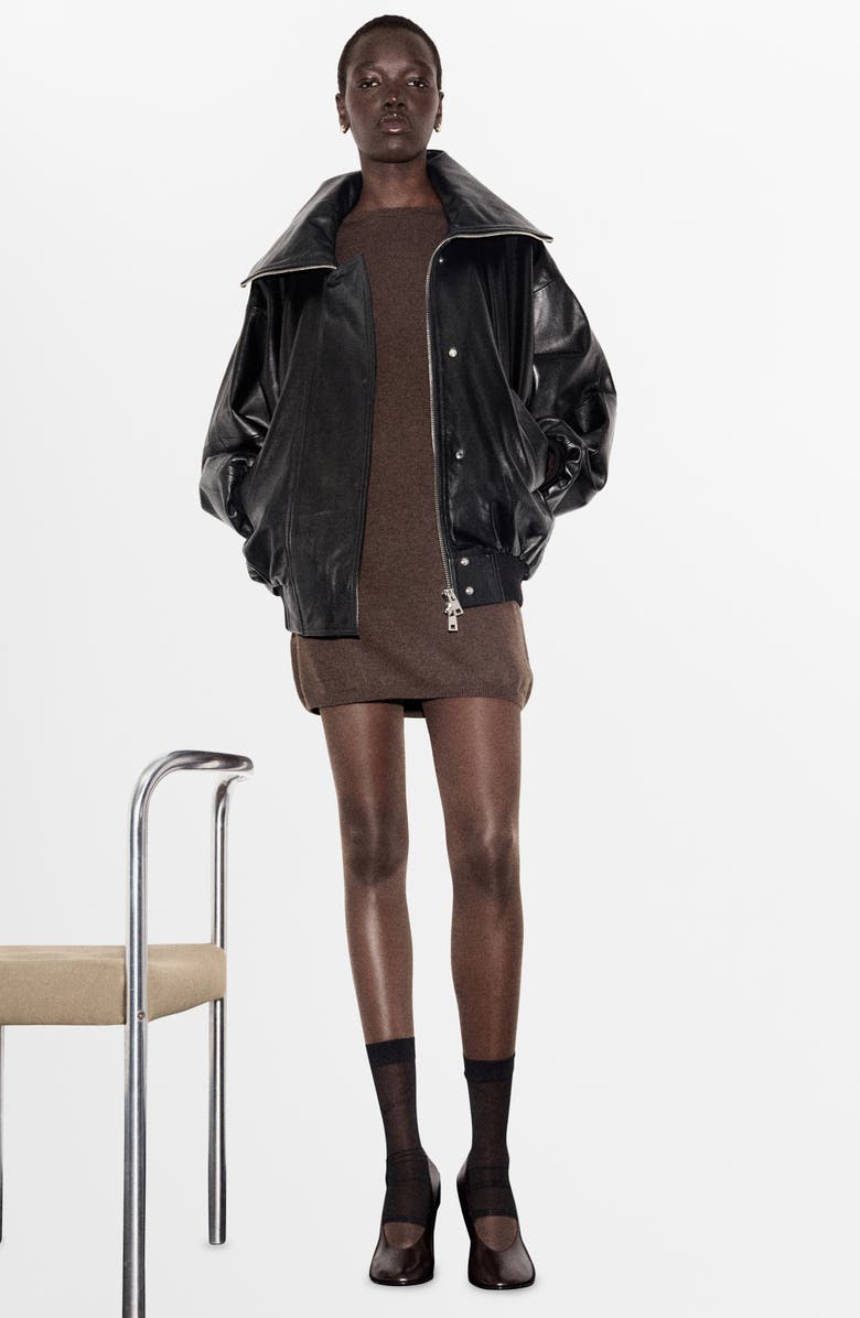 MANGO Fine Knit Long Sleeve Sweater Dress, Alternate, color, 