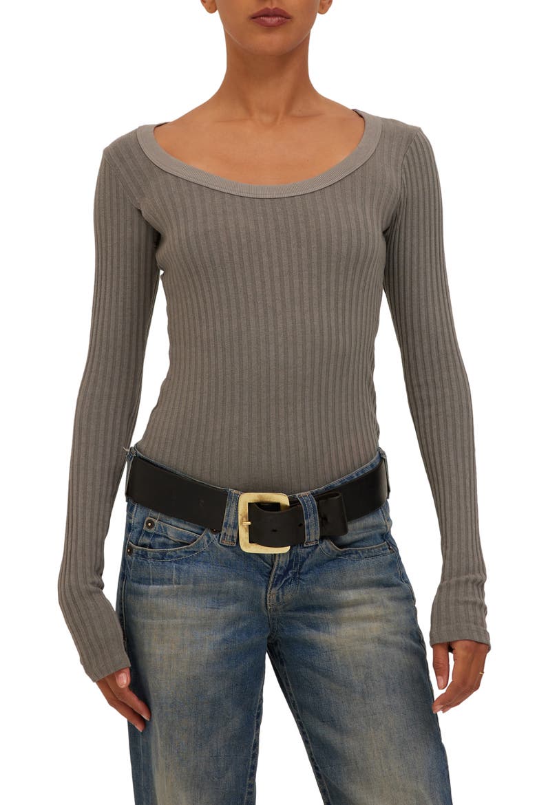 What's the Scoop Rib Top, Main, color, SLATE