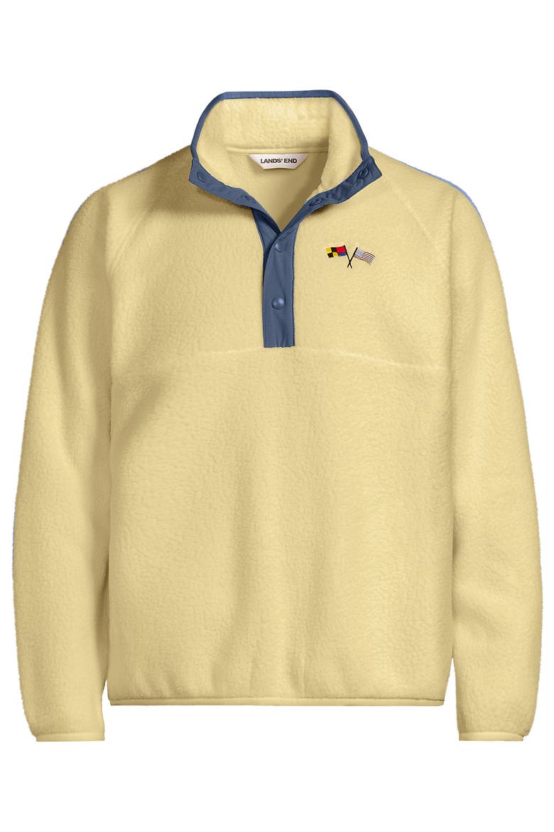 Unisex Snap Neck Fleece Pullover, Alternate, color, Pale Yellow