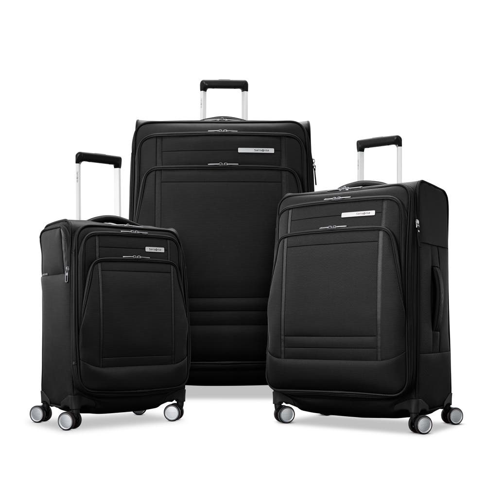 Samsonite UpLIFT 3-Piece Set (CO/MD/LG) Lightweight Softside Expandable Luggage, Main, color, Black