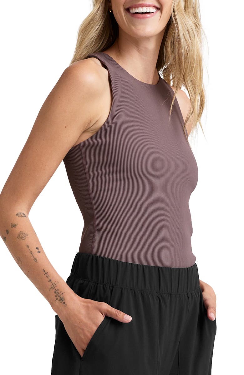 Beyond Yoga Refocus Rib Racerback Tank, Alternate, color, Woodland