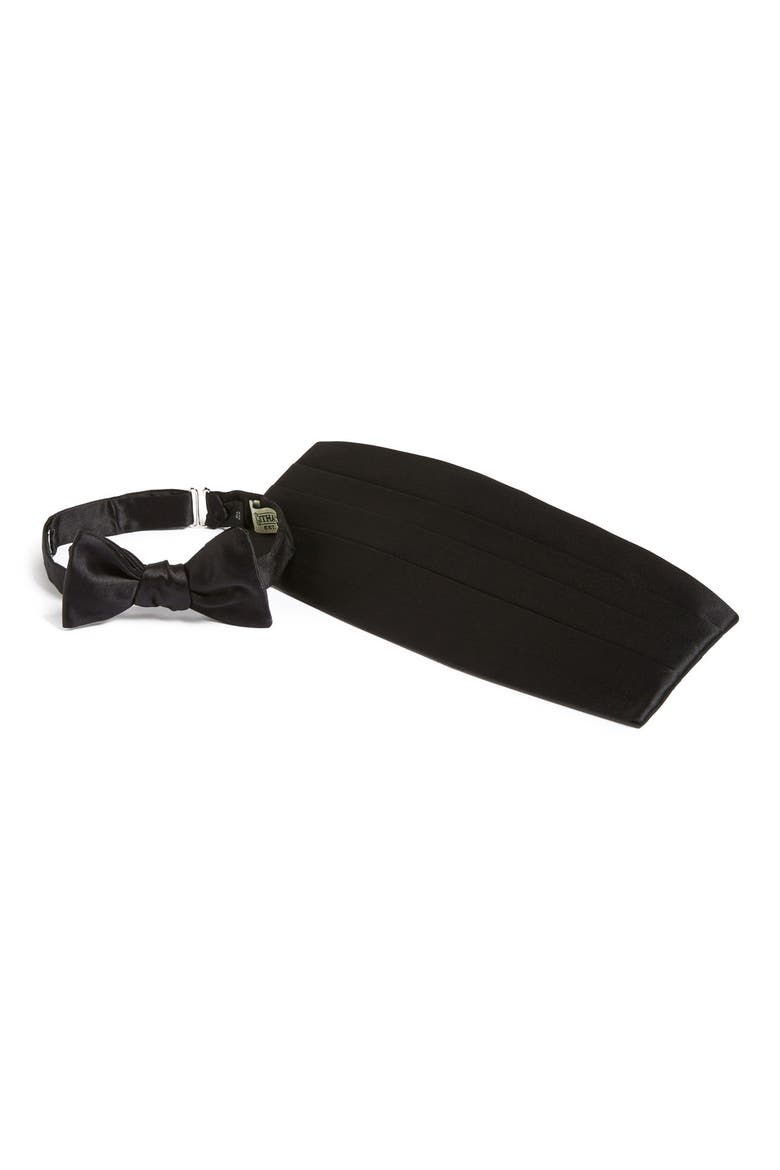 Cummerbund & Bow Tie, Main, color, BLACK