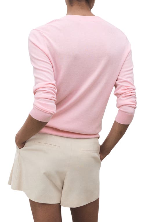 Mango V-neck Sweater In Pink