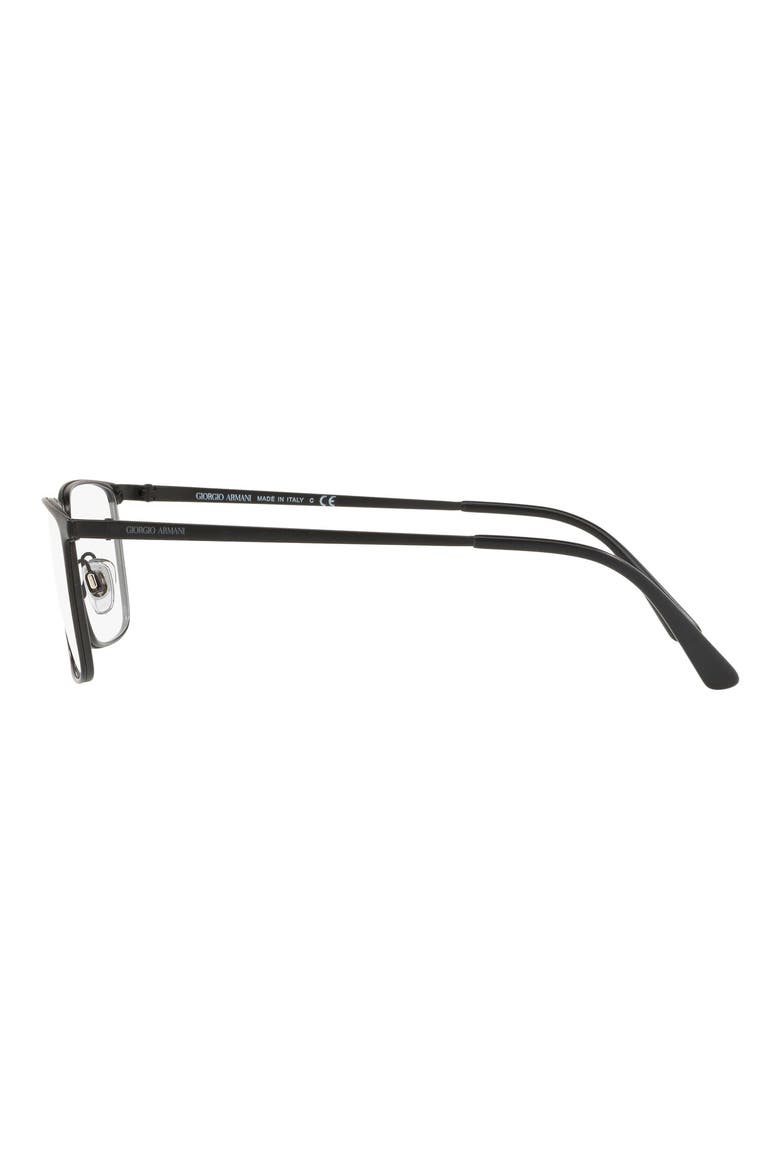 55mm Square Reading Glasses, Alternate, color, MATTE BLK