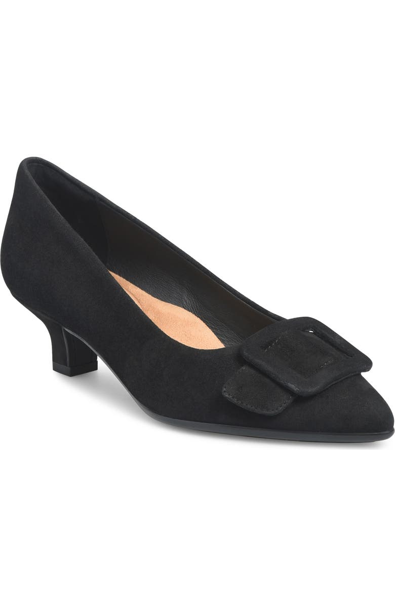 Söfft Sadie Pointed Toe Kitten Heel Pump, Main, color, Black