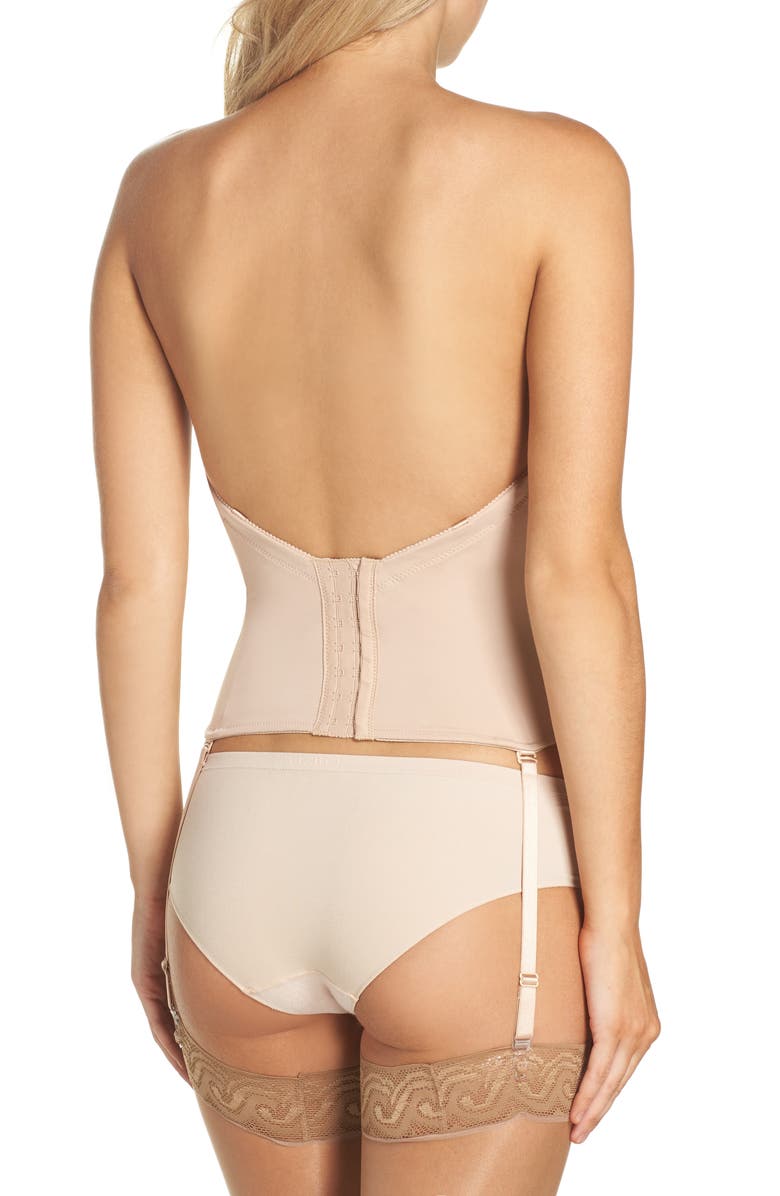 Va Bien Ultra-Lift Low Back Bustier, Alternate, color, 