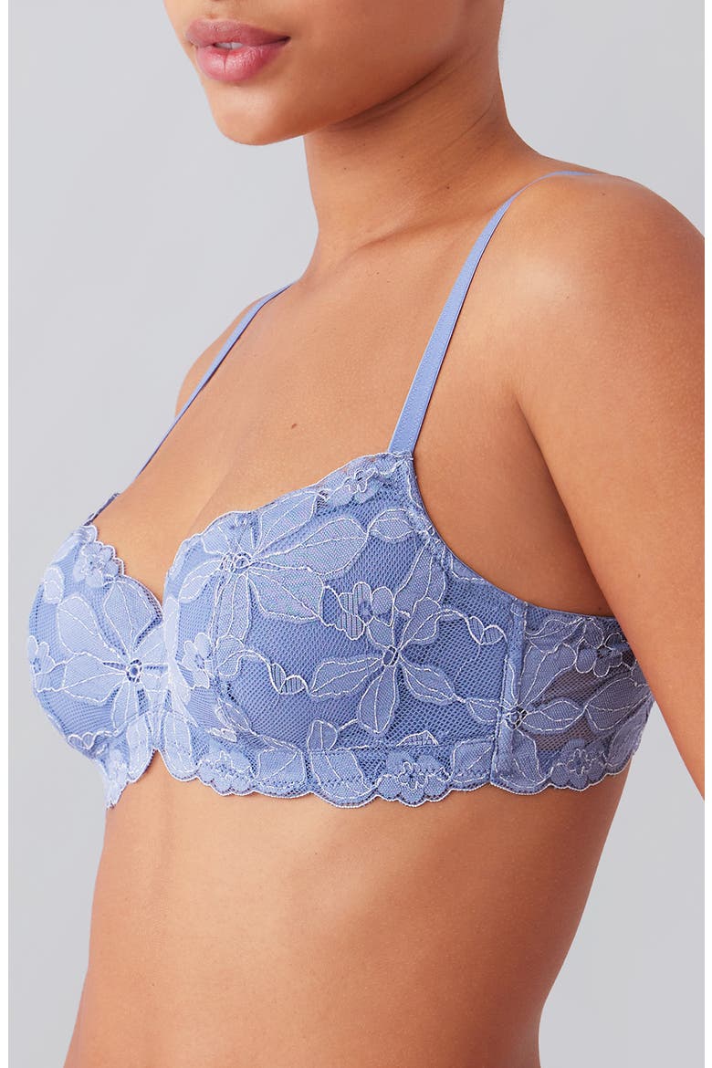 Feeling Famous Underwire Balconette Bra, Alternate, color, COUNTRY BLUE