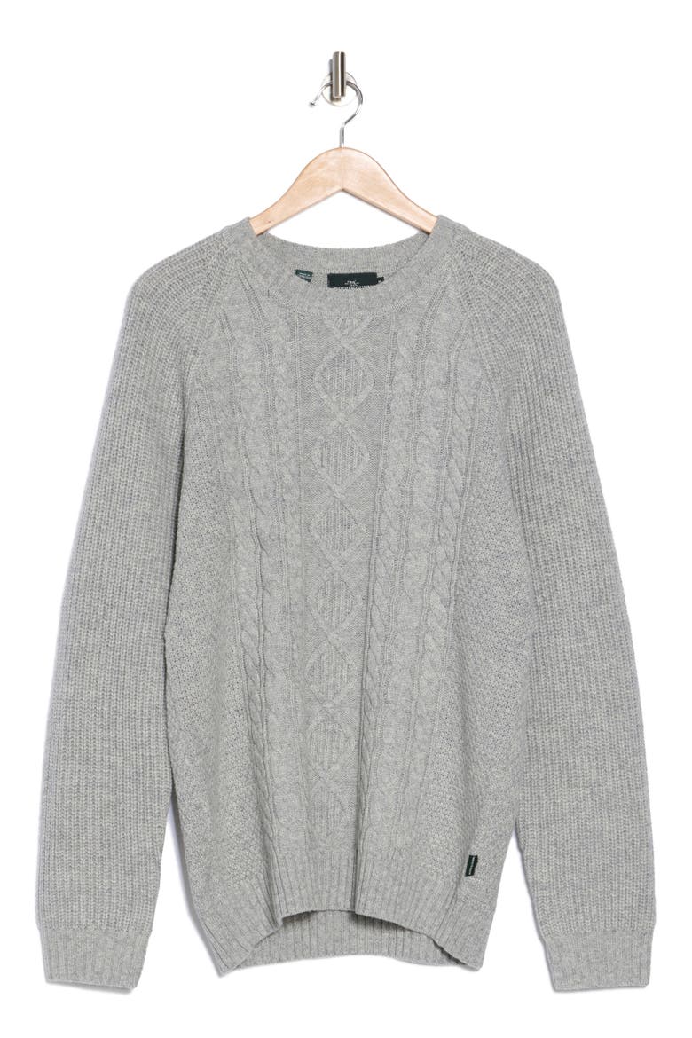 Jacobs Town Cable Stitch Sweater, Alternate, color, STONE