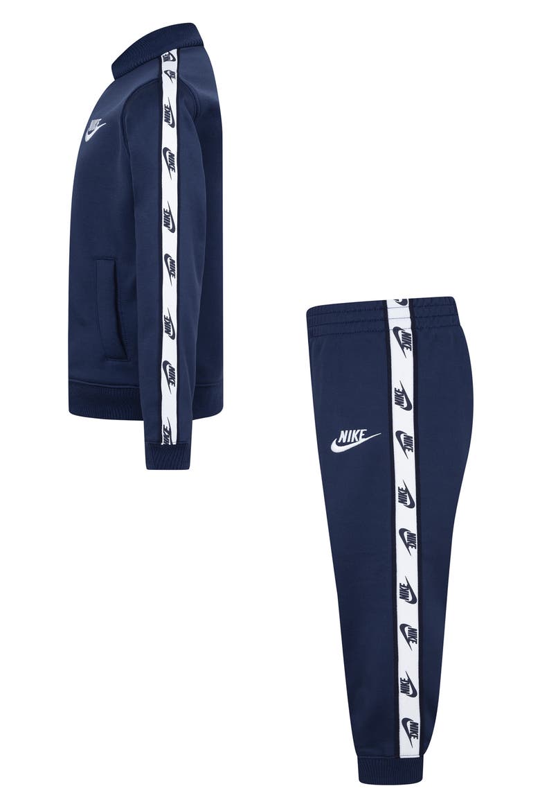 Kids' Logo Tape Track Jacket & Joggers Set, Alternate, color, MIDNIGHT NAVY
