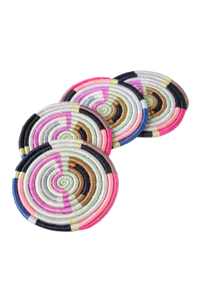 Geo Form Set of 4 Coasters, Main, color, Multi