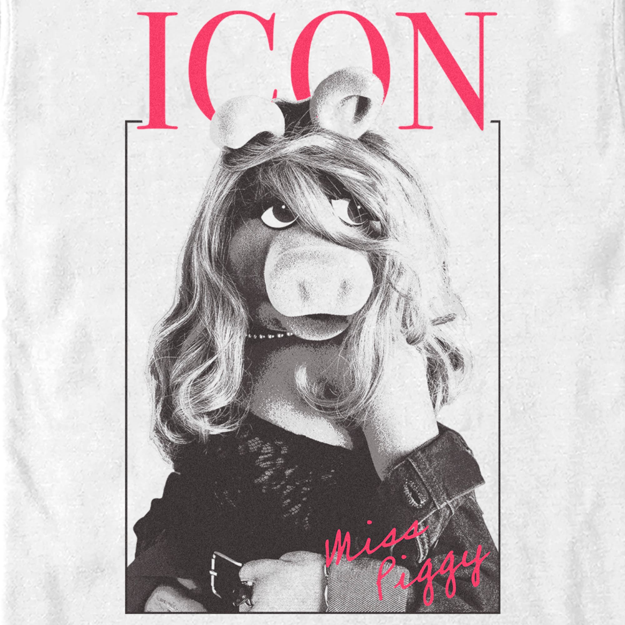 The Muppets Men's Miss Piggy Icon Short Sleeve Graphic T-Shirt