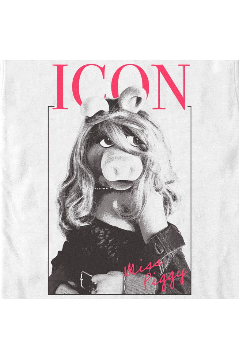 Men's The Muppets Miss Piggy Icon Graphic Tee, Alternate, color, White