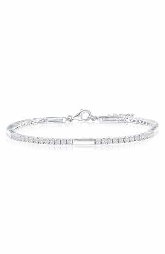 Cubic Zirconia Bar Bracelet