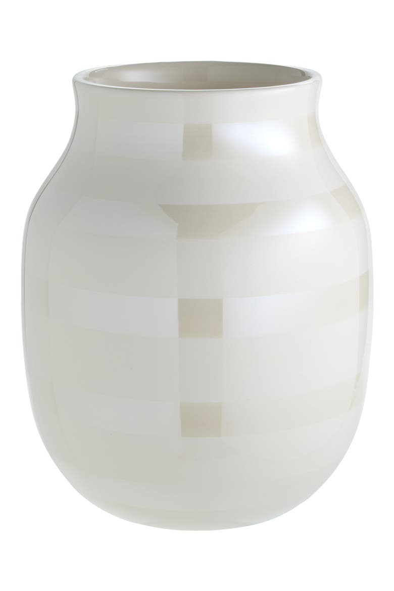 Omaggio Pearlescent 5-Inch Vase, Main, color, WHITE