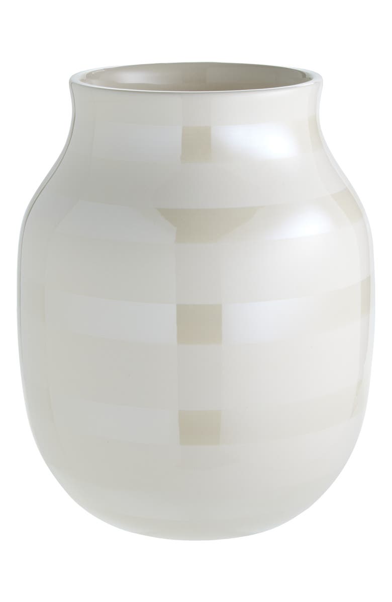 Kahler Omaggio Pearlescent 5-Inch Vase, Main, color, White