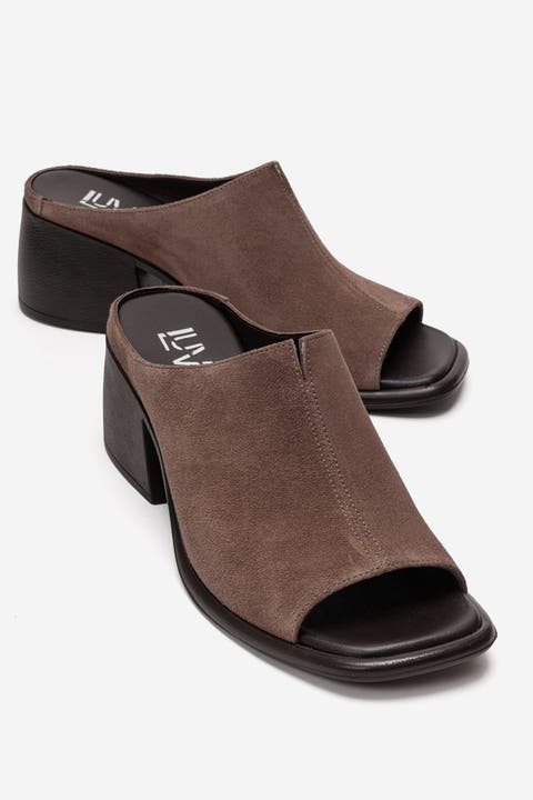 Sorex Leather Block Heel Sandal