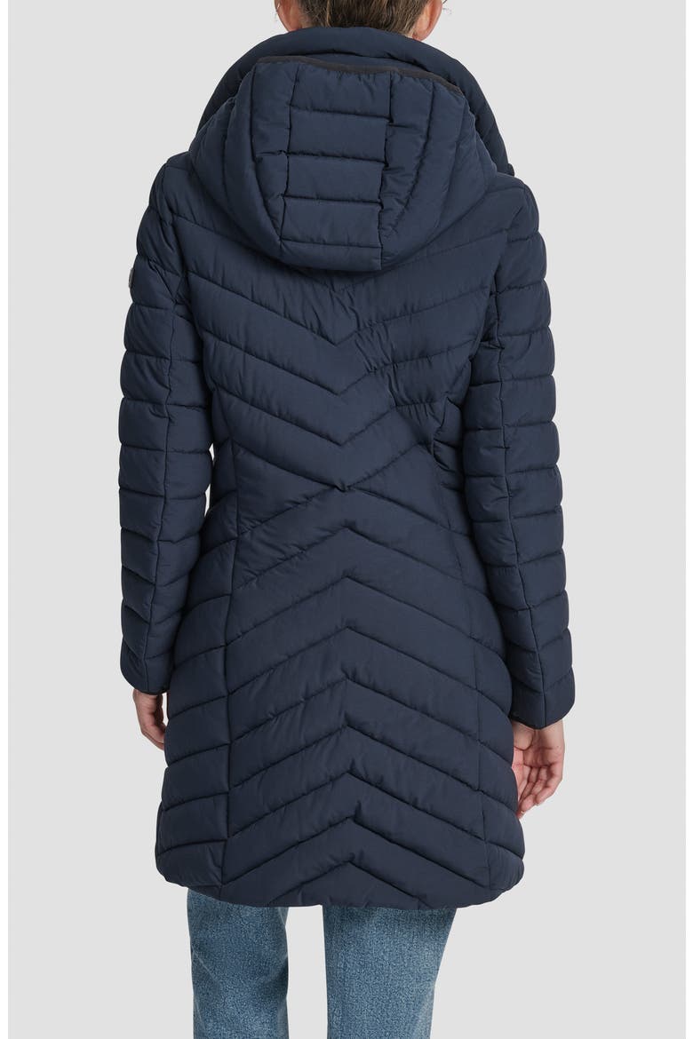Stretch Packable Coat, Alternate, color, DARK NAVY