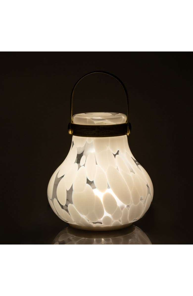 Allsop Home & Garden Moondrop Lantern - Rechargeable Glass LED Lantern, Alternate, color, White