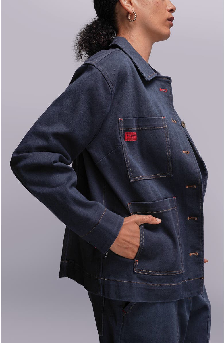 WILDFANG The Essential Denim Utility Jacket, Alternate, color, Navy