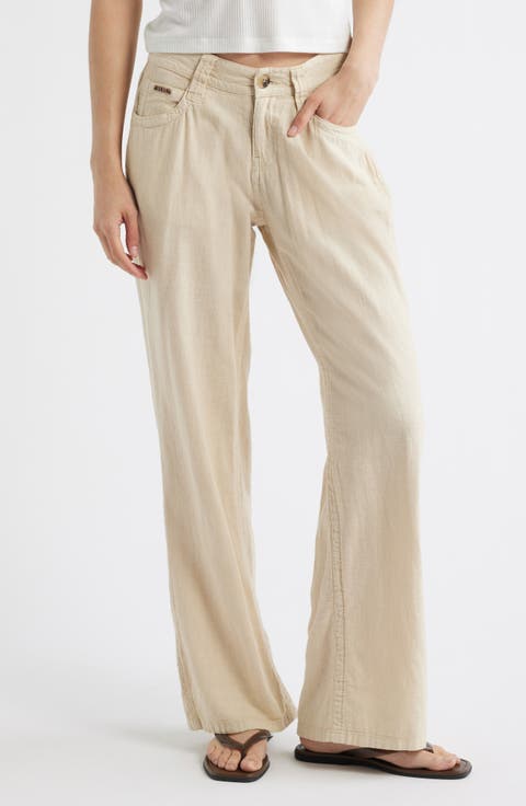 Kayla Linen & Cotton Five-Pocket Pants