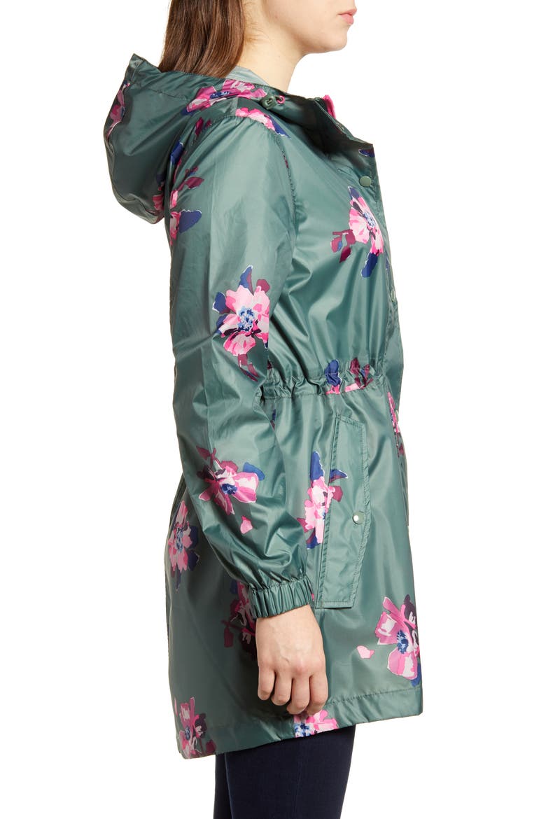 Packable Waterproof Rain Jacket, Alternate, color, GRNSPFLORL