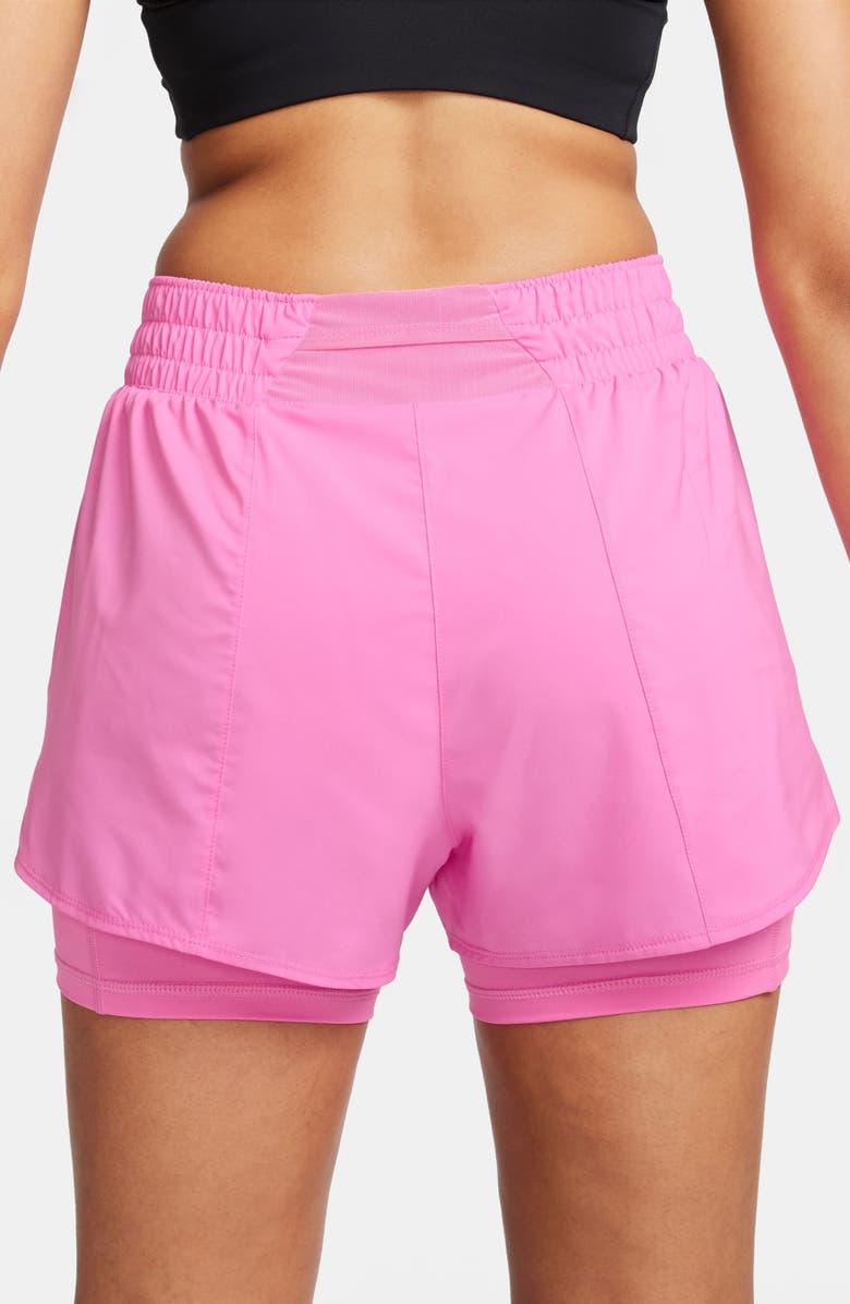 Nike One Dri-FIT High-Waisted 3-Inch 2-in-1 Shorts, Alternate, color, 675 Plypnk/Refsil