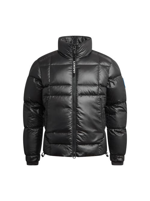 Jack1t Ez Boxed Funnel Neck Puffer Jacket In Black