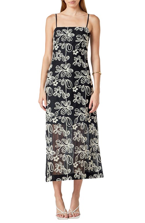 Endless Rose Embroidered Floral Open Stitch Dress