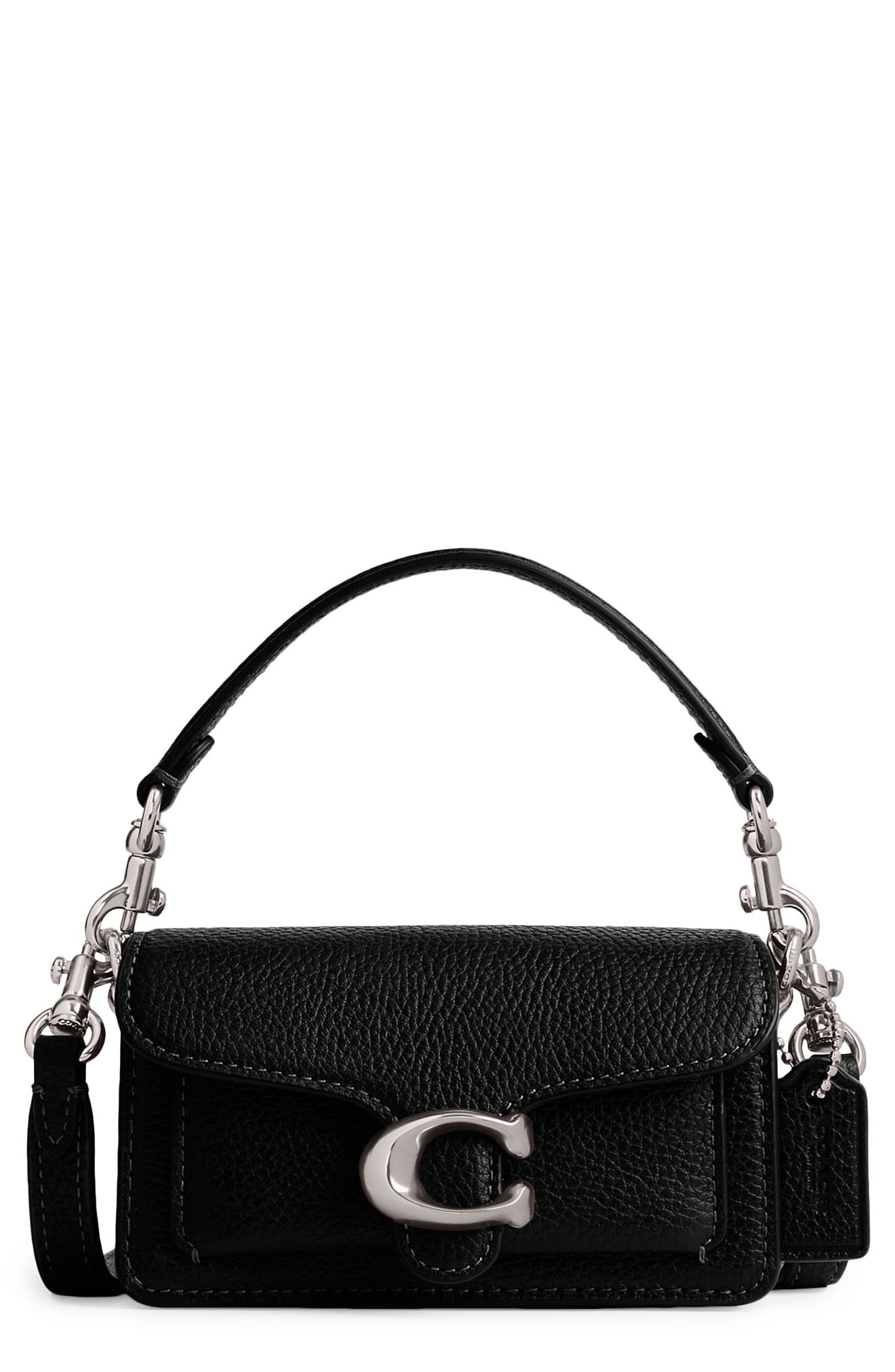 COACH Tabby 12 Leather Crossbody Bag, Main, color, 