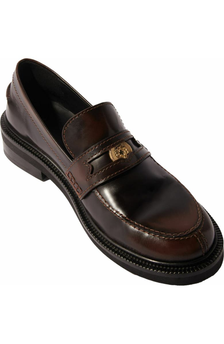 maje Brushed leather loafers, Alternate, color,