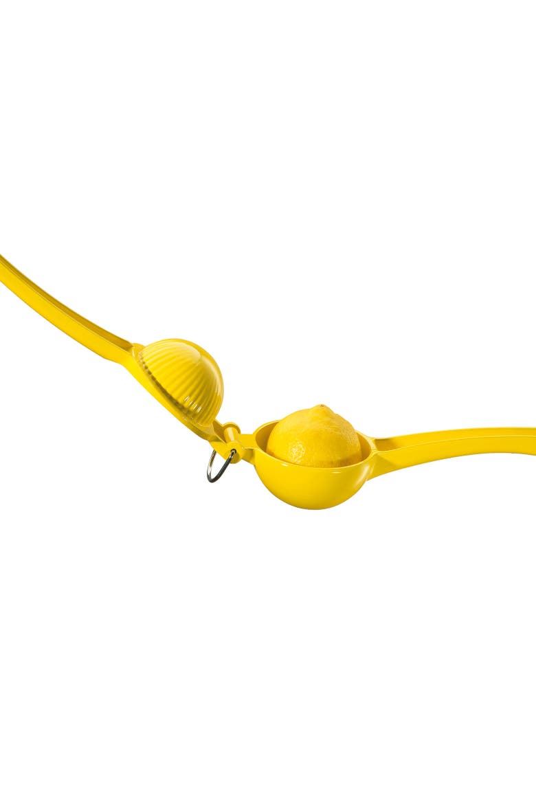 Aluminum Limona Lemon Squeezer, Yellow, Alternate, color, Yellow