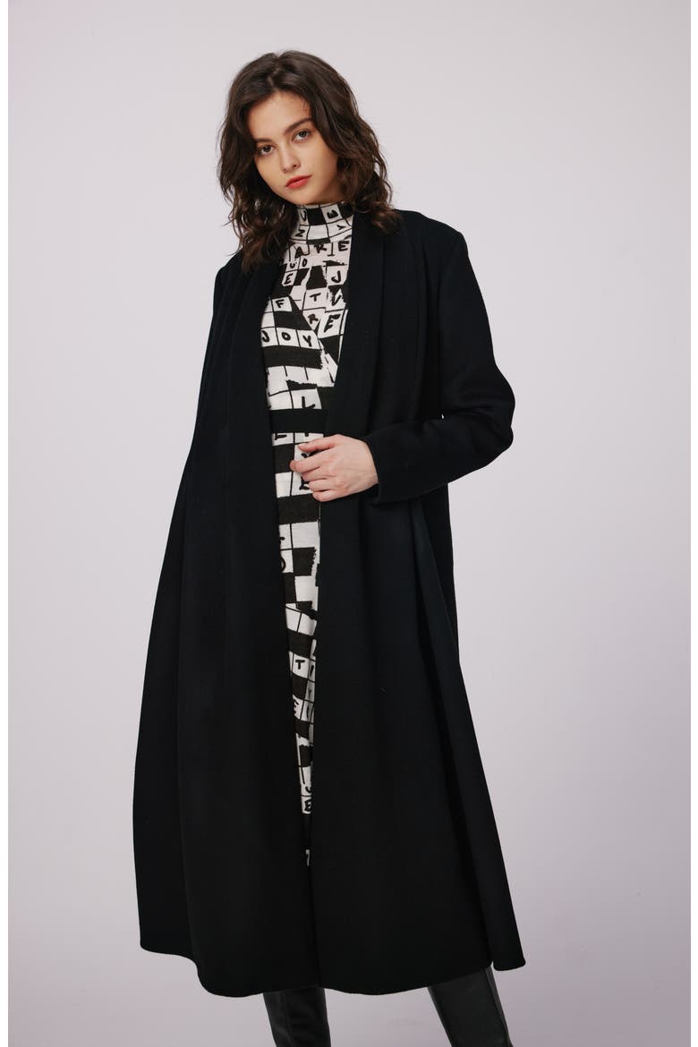 Bubba Wool Wrap Coat, Alternate, color, BLACK
