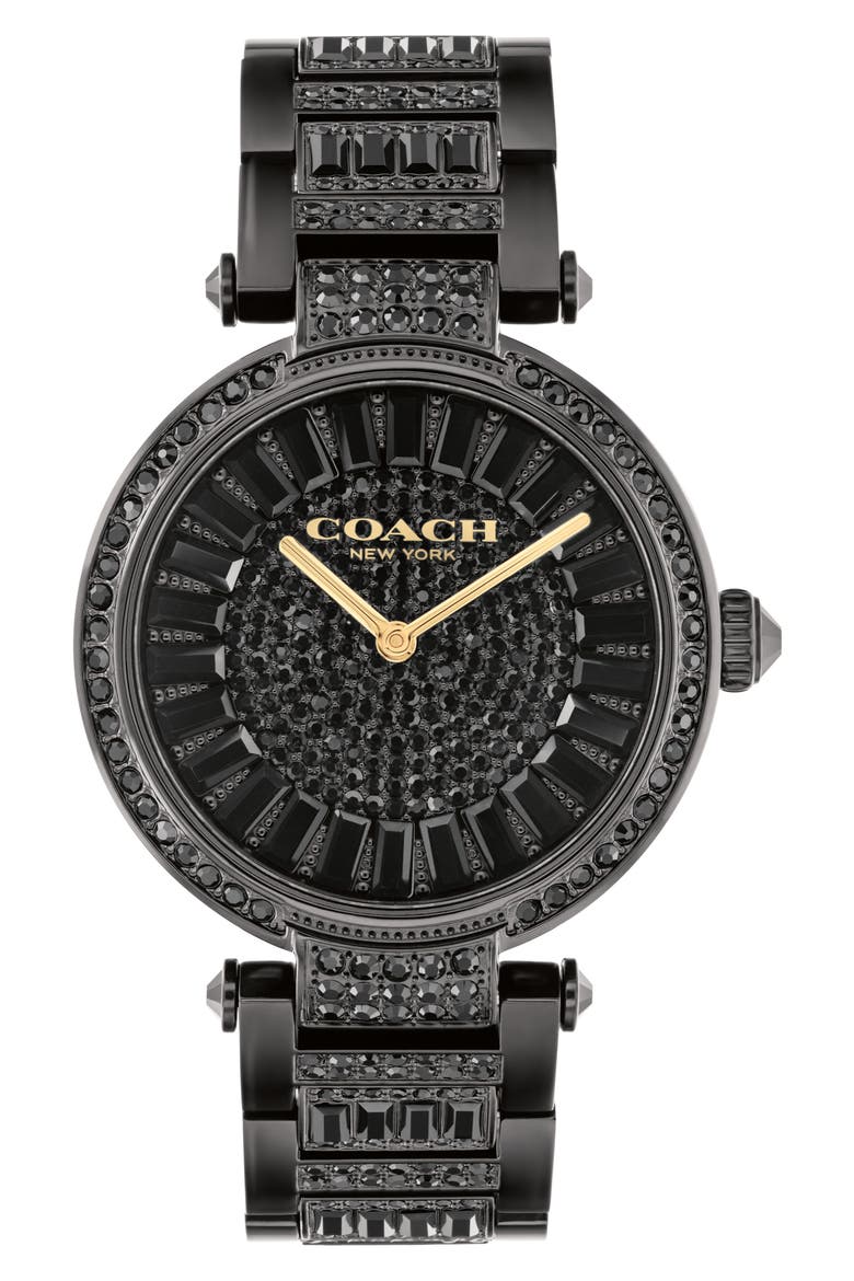Cary Bracelet Watch, 34mm, Main, color, BLACK
