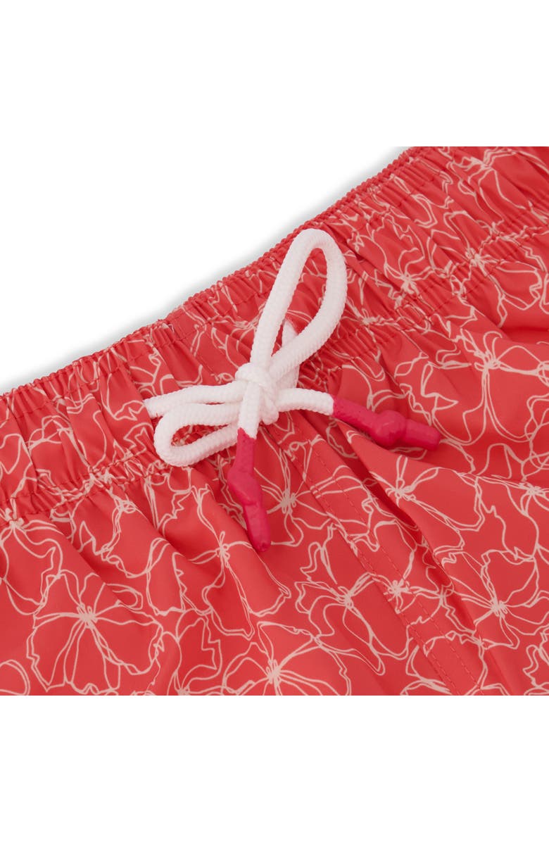 Sunset x Vine Floral Swim Trunks, Alternate, color, Papaya