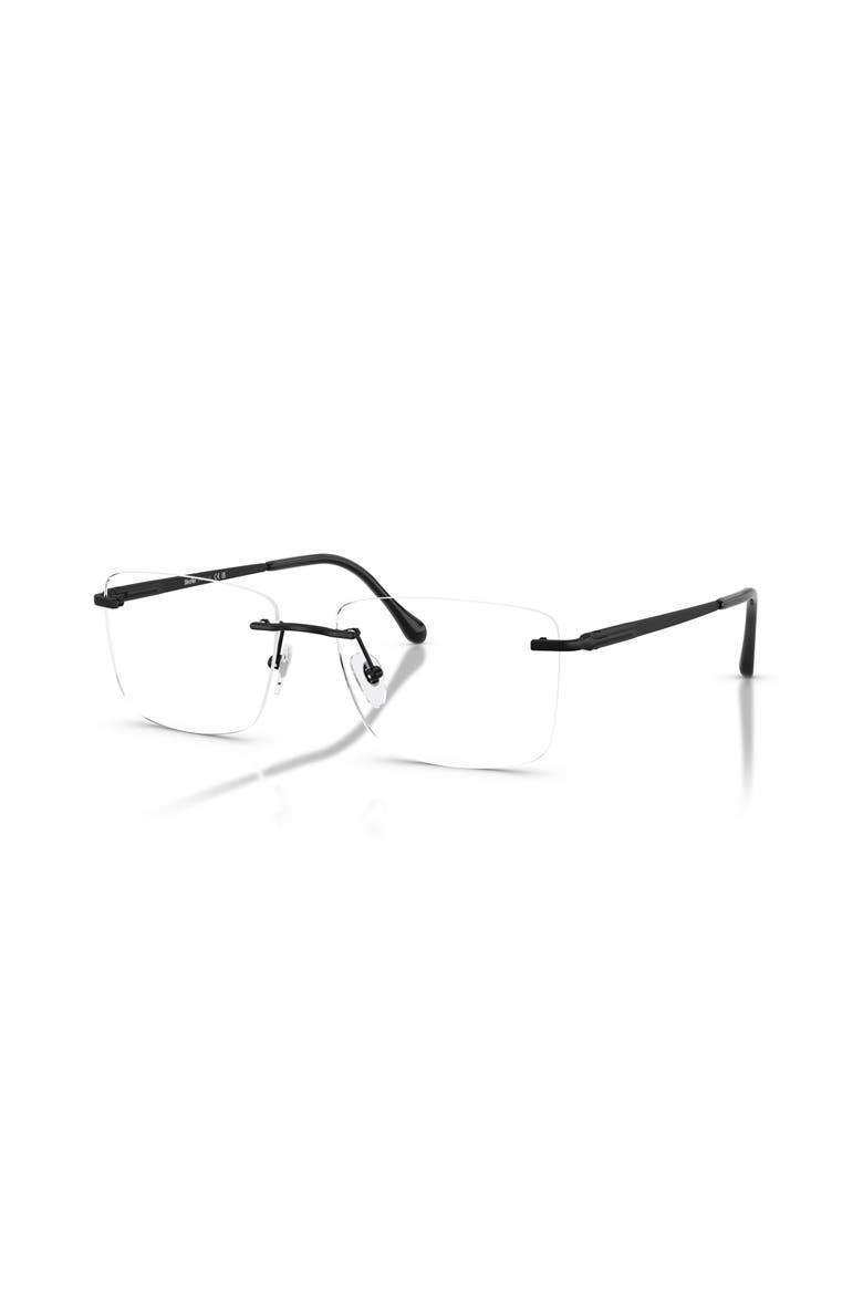 55mm Square optical glasses, Main, color, Black