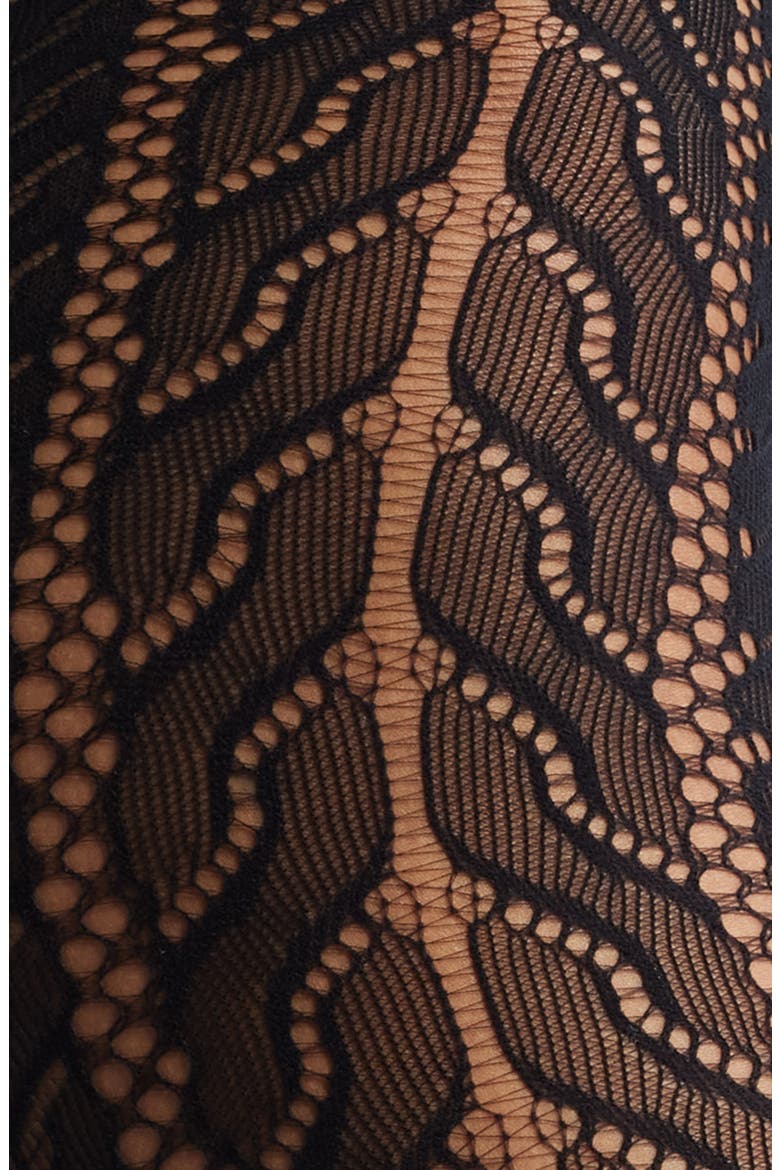 Openwork Mesh Tights, Alternate, color, BLACK