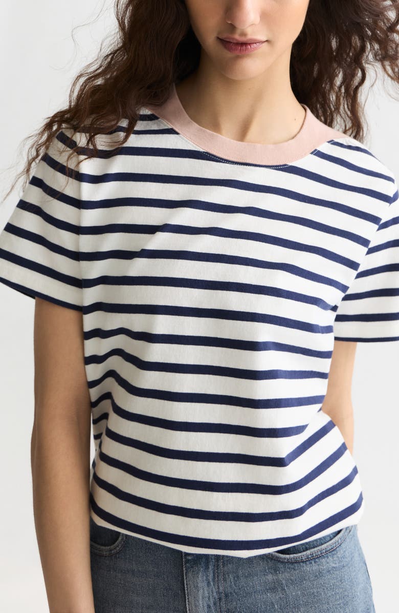 Scotch & Soda Breton Stripe T-Shirt, Main, color, Peacoat Stripe