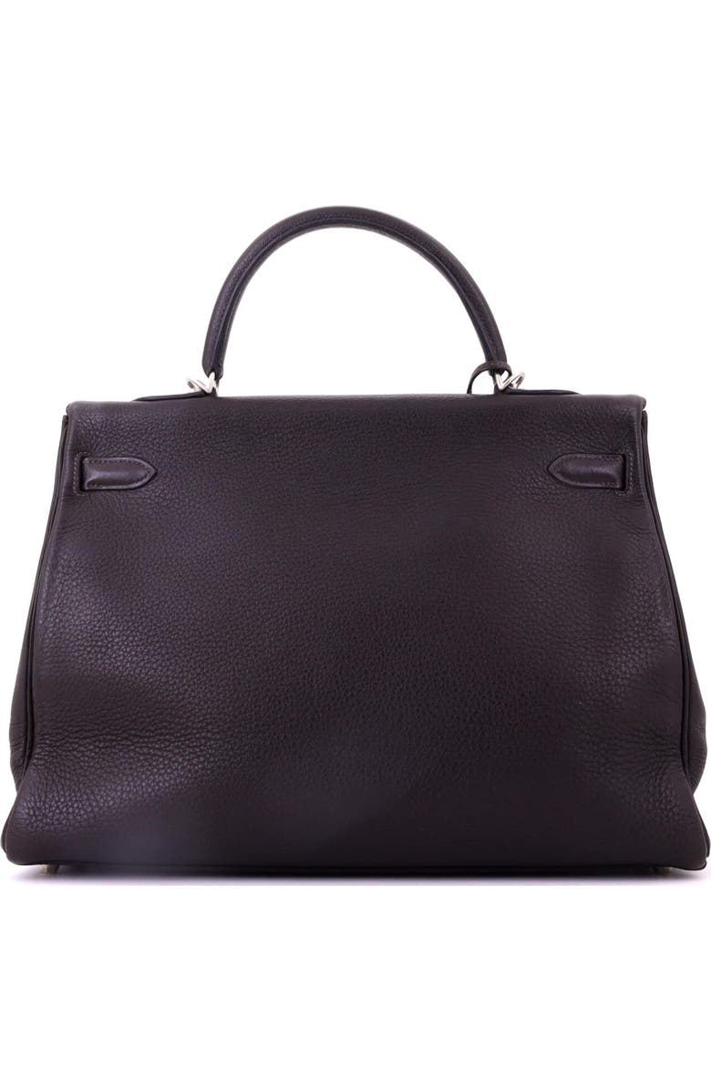 Pre-Owned Hermes Kelly Handbag Brown Togo with Brushed Palladium Hardware 35, Alternate, color, Havane