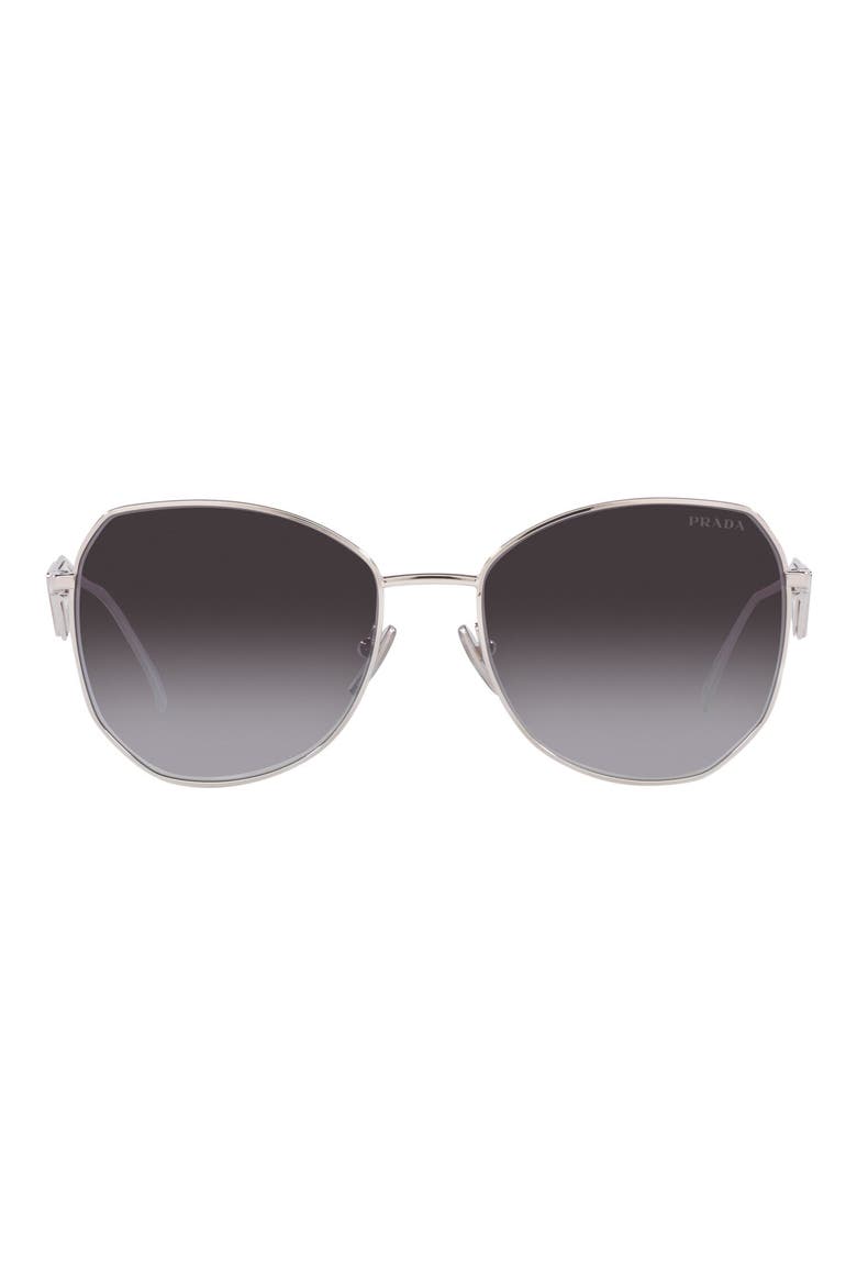 57mm Gradient Round Sunglasses, Main, color, GREY GRADIENT