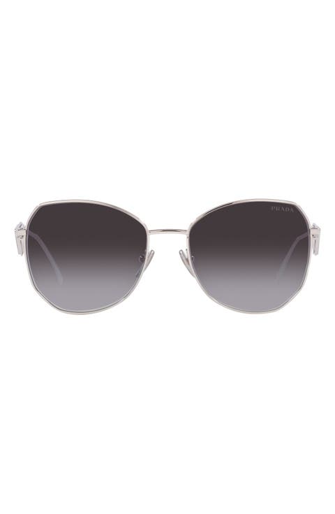 57mm Gradient Round Sunglasses