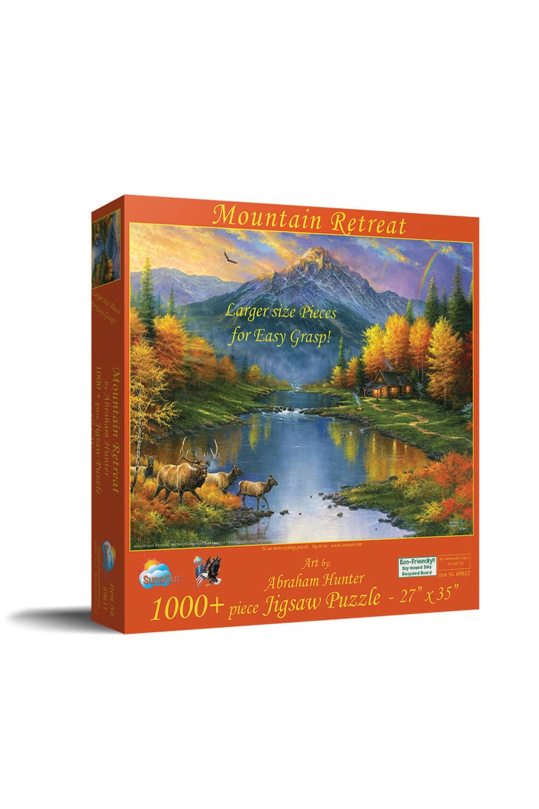 Mountain Retreat 1000 piece Jigsaw Puzzle for Adults Large Pieces, Main, color, Multicolor